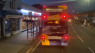 Full Route Visual  Bus Route 21  Portsmouth Harbour  Havant [upl. by Ferro]