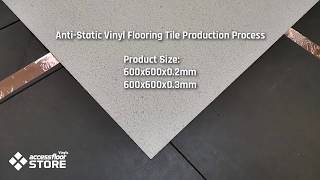 How ESD Vinyl Floor Tile Is Made  AntiStatic Conductive PVC Floor Production Process  Huiya [upl. by Kayne504]