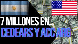 7 MILLONES DE PESOS AR EN CEDEARS Y ACCIONES ARGENTINASchau plazo fijo [upl. by Kerianne]