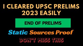 This is How I Cleared UPSC PRELIMS 2023 Easily [upl. by Ivers]