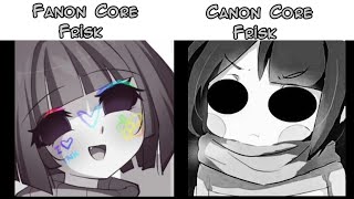 Fanon core frisk vs Canon core frisk [upl. by Pinzler174]