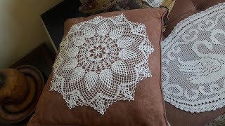 Napperon en crochet لمحبين هذه الأشغال اليدوية جبتلكم الكروشي وأنواعه افكار وتدبير منزلية اتنسات [upl. by Yerffoeg]