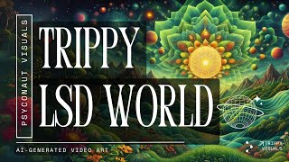 4K UHD Trippy AI Visuals  Psychedelic Meditation Music for Acid Trips [upl. by Renwick]