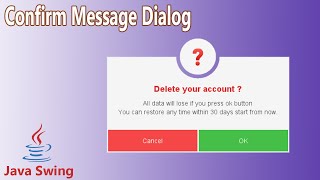 Java Swing  Confirm Message Dialog [upl. by Bihas]