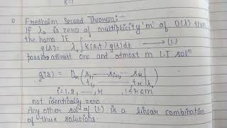 fredholm second theorem [upl. by Nnahgiel756]