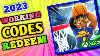 All Secret Dunking Simulator Codes 2023  Codes for Dunking Simulator 2023  Roblox Code [upl. by Clementis]