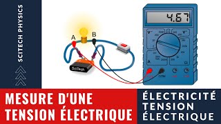 2 Mesure dune tension électrique continue  Physics animation  Animation physique [upl. by Anole662]