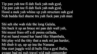 Aidonia  Tip Pan Yuh Toe Lyrics April 2013 [upl. by Asyal]