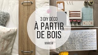 3 DIY À PARTIR DUNE PLANCHE EN BOIS  ✂️ [upl. by Eihctir]