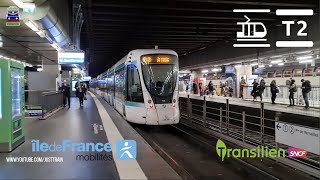 Paris Tram Gare de La Défense Tramway T2  Just train [upl. by Phippen]