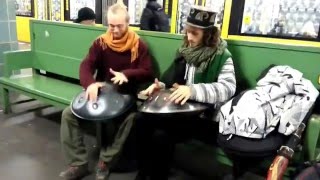 Yatao in Berlin Underground using Handpans Cool and Amazing underground session [upl. by Aznofla]