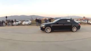 M5 E60 VS E55 W211 Drag Race 402m [upl. by Bab]