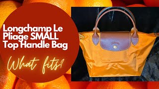 What Actually Fits in a Longchamp Small Le Pliage Top Handle Bag Unboxing and What Fits [upl. by Anattar]