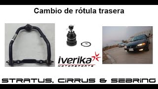 Cambio de rotula trasera Stratus  Cirrus  Sebring  Video con TopLinersMx [upl. by Ocnarf]