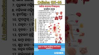 ମଣିଷ ଶରୀର  General Knowledge  Human Body Gk questions  human body parts A1qualityeducation [upl. by Berkly]