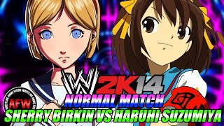 Sherry Birkin VS Haruhi Suzumia 6  WWE 2K14  ANIME  Resident Evil 2  WAIFU BATTLES [upl. by Pearlstein]