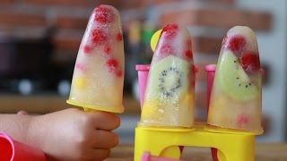 Domowy przepis na lody owocowe wegańskie lody  FRUIT POPSICLE [upl. by Ulrike]