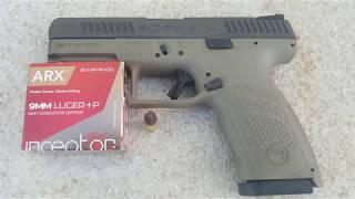 Inceptor ARX 9mm p 65gr Gel test [upl. by Aretahs]