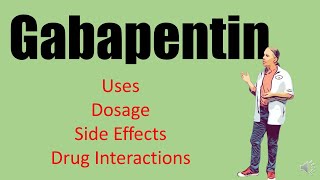 Gabapentin Side Effects 100mg 300 mg Dosage for nerve pain and withdrawal [upl. by Fanestil446]