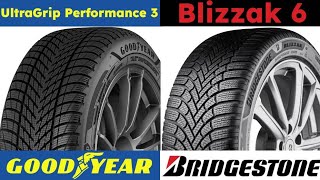 Goodyear UltraGrip Performance 3 vs Bridgestone Blizzak 6 [upl. by Tterej2]