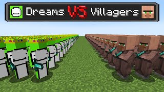 I Made 100 Dreams and 100 Villagers FIGHT [upl. by Drucie]