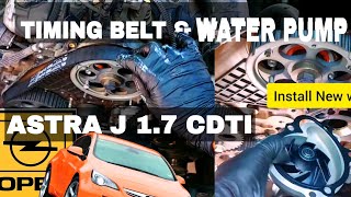 Opel Astra J  17 cdti timing belt and water pump change [upl. by Almeria]