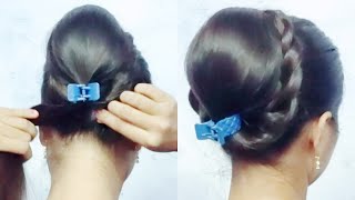 School hairstyle for girl  saree hairstyle  Beautiful easy hair style [upl. by Linden]