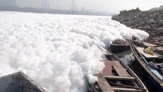 Toxic Foam Covers Sacred River [upl. by Ttelracs]