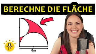 Mathe RÄTSEL Geometrie – Wie groß ist der Flächeninhalt der Kreisfigur [upl. by Lagas]