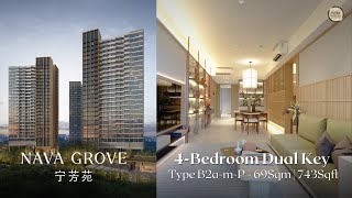 Singapore Showflat Tour  NAVA GROVE I 4 Bedroom Dual Key I OrangeTee AAG [upl. by Irim691]