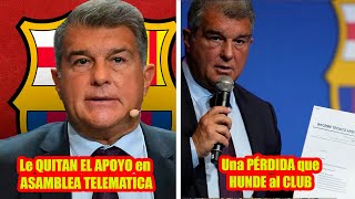 Le QUITAN EL APOYO en ASAMBLEA TELEMATICA  Una PÉRDIDA que HUNDE al CLUB [upl. by Asselam]