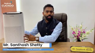 Mr Santosh Shetty recommends ModicareCuckoo Air Purifier for every household [upl. by Allianora]