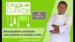 Cours de cuisine  Pissaladière revisitée sans gluten et salade verte [upl. by Ardell357]