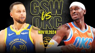 Golden State Warriors vs OKC Thunder Full Game Highlights  Nov 10 2024  FreeDawkins [upl. by Yelekalb872]