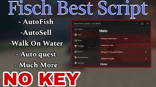 Fisch Best Script OP AutoFishAutoSellWalk on WaterAntiDrownTeleport all island  No Key Script [upl. by Hite]