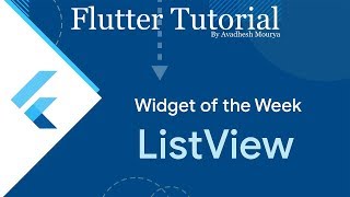 ListView Flutter Widget How to create List in Flutter Flutter ListView Tutorial in Dart [upl. by Carilyn]