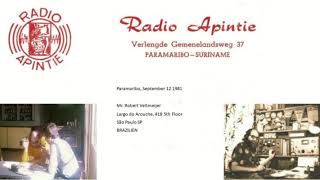 Radio Apintie  Paramaribo  1985  Em homenagem a Robert Veltmeijer [upl. by Hailahk]