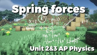 Spring Forces and Energy  AP Physics Unit 2 and 3 [upl. by Shoshanna]