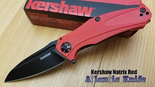 KERSHAW NATRIX FRAMELOCK RED HANDLE FOLDING KNIFE 7006RDBLK [upl. by Sollows]