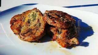 GRILLREZEPT NACKENSTEAKS IN KRÄUTER MARINADE  schnell amp einfach selber machen amp marinieren [upl. by Naleek]