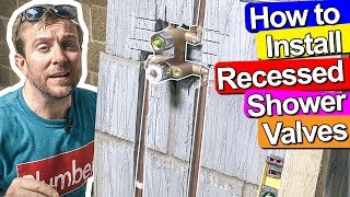 HOW TO FIT A RECESSED CONCEALED SHOWER VALVE  Plumbing Tips [upl. by Narra640]