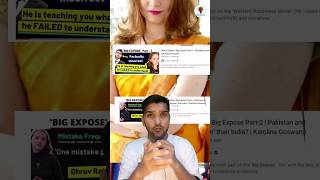 Dhruv Rathee Reply Karolina Goswami dhruvrathee IndiaInDetails shorts shortvideo [upl. by Nyahs]