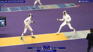 CHALLENGE SNCF RESEAU 2019 EMI T64P GALLY Aymerick FRA vs PHILIPPE Arthur FRA [upl. by Anelagna]