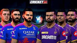 Greatest Rivalry I RCB VS KKR  High Voltage Match  Last Ball THRILLER  CRICKET 24 [upl. by Barris630]