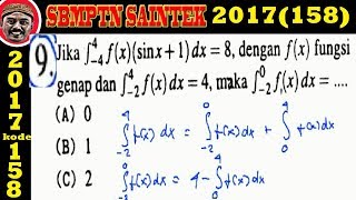 SBMPTN 2017saintek pembahasan  matamatika ipa no 09  integral [upl. by Nolahp]