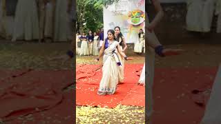 Onam celebration 🎉 onam dance shortfeed dance college kerala [upl. by Aiciram]