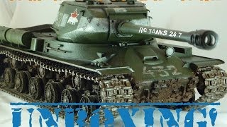 Build Series  Unboxing TAMIYA JS2 116 RC Tank [upl. by Yldarb]