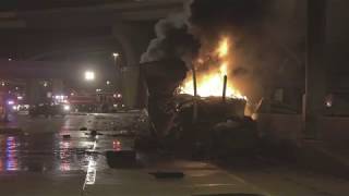 ARFF truck fighting fire on INTERSTATE 20 [upl. by Enilrahc711]