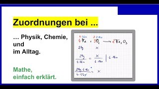 Zuordnungen bei alltäglichen Rechnungen Physik Chemie Teil 1 [upl. by Haerdna431]