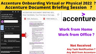 Accenture Onboarding 2022  physical onboarding  Virtual Onboarding  Accenture Document Brief [upl. by Arras]